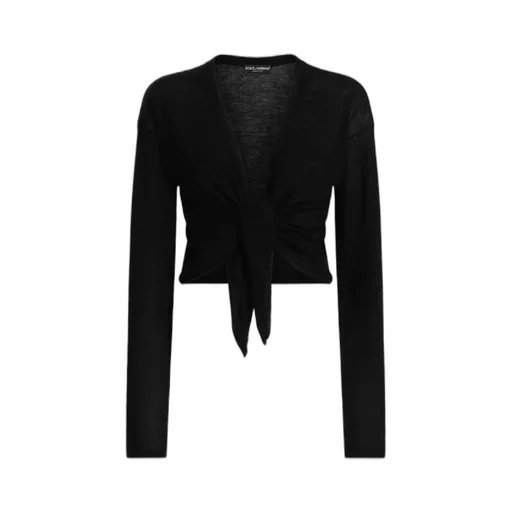 Knotted Long-Sleeve Cardigan
