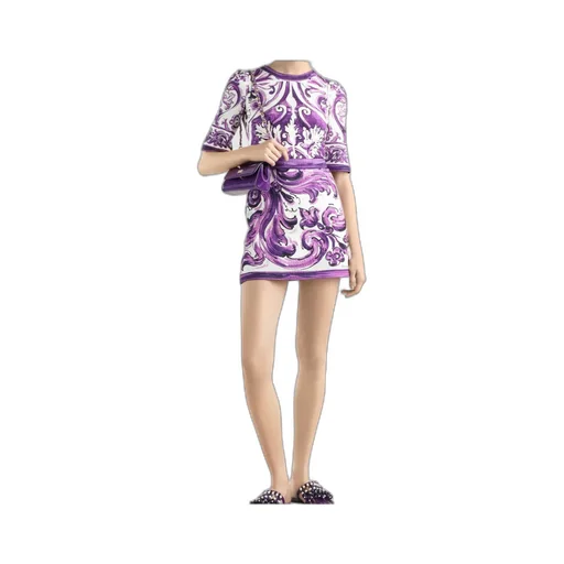 Graphic-Print Mini Dress