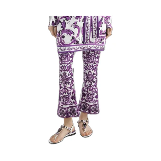Majolica-Print Trousers