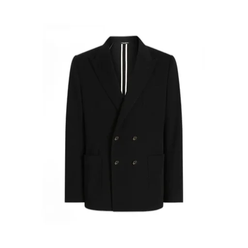 Double-Breasted Silk Blazer