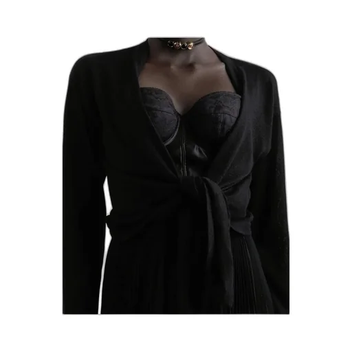 Knotted Long-Sleeve Cardigan