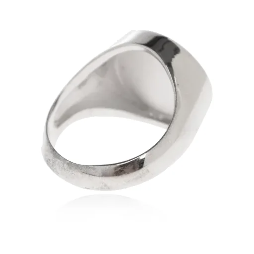 Logo Ring With Stone Detail