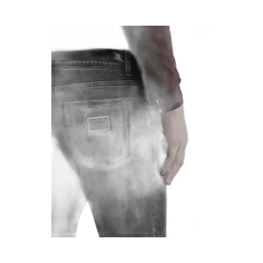Logo Plaque Faded Jeans