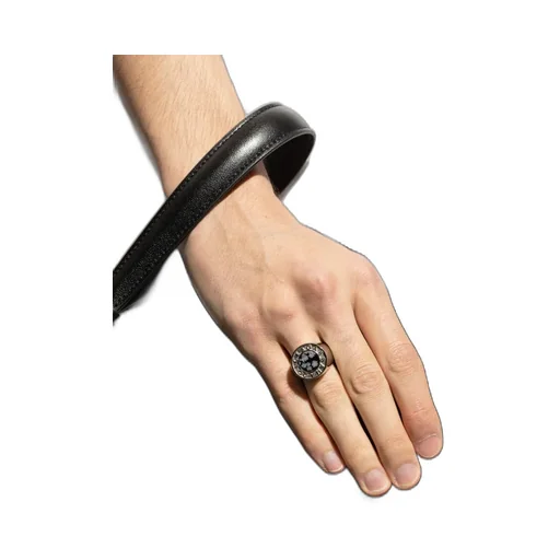 Logo Ring With Stone Detail