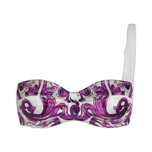 Graphic-Print Bra