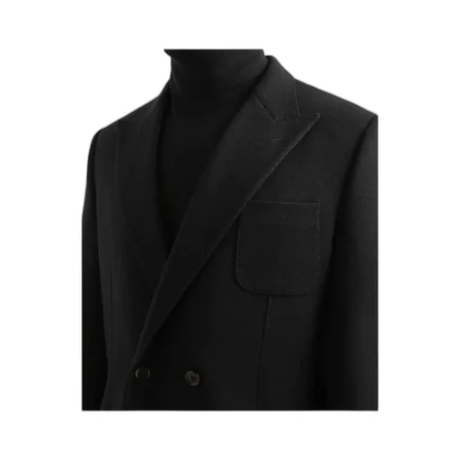Double-Breasted Silk Blazer