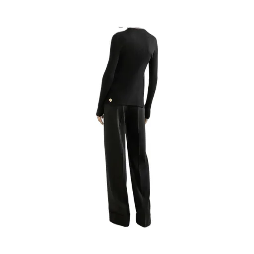 Pleated Wide-Leg Trousers