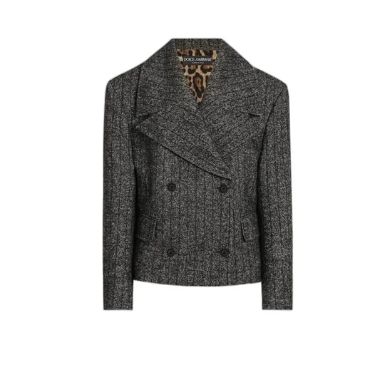 Striped Double-Breasted Jacket