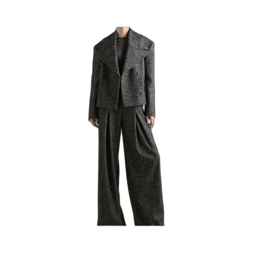 Striped Double-Breasted Jacket
