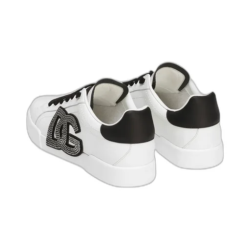 Portofino Rhinestone-Embellished Logo Sneakers