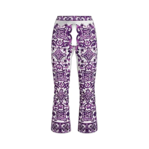 Majolica-Print Trousers