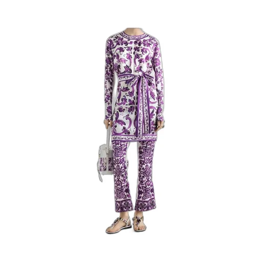Majolica-Print Trousers