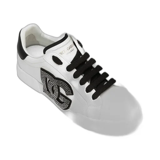 Portofino Rhinestone-Embellished Logo Sneakers