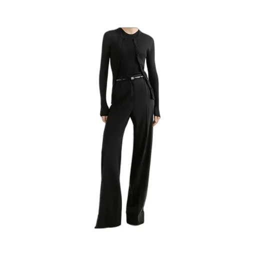 Pleated Wide-Leg Trousers