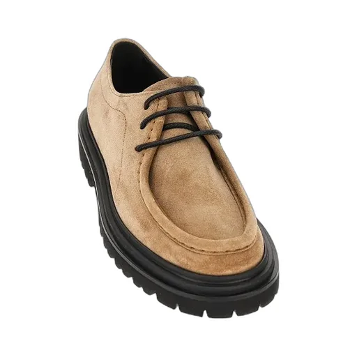 Suede Lace-Up Derby Shoes