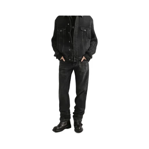 Logo Plaque Cotton Jeans
