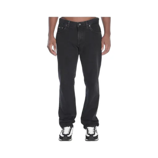 Logo Plaque Cotton Jeans