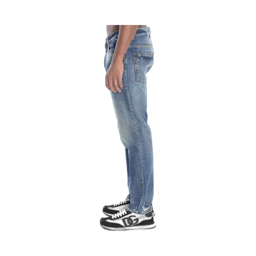 Faded-Effect Logo-Plaque Jeans