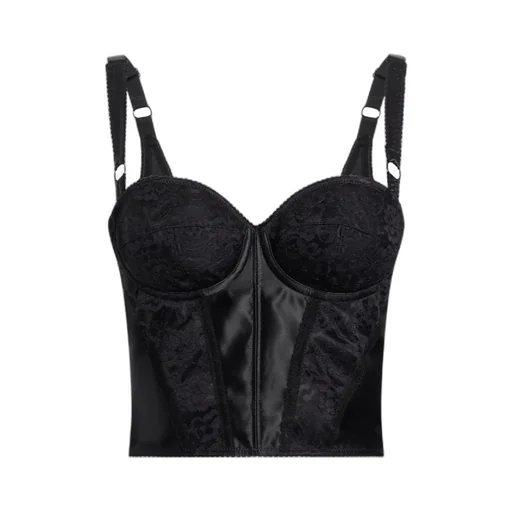 Lace-Embellished Corset Top
