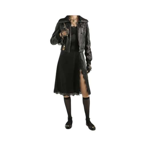 Bomber-Style Leather Jacket