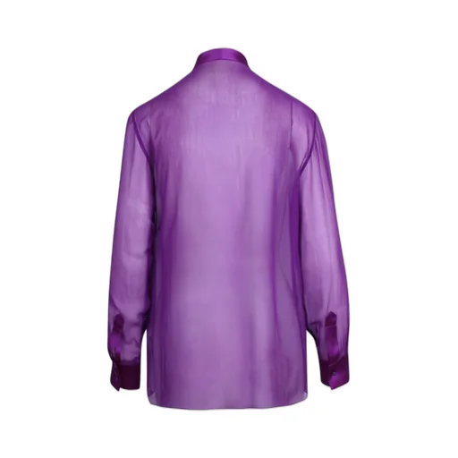 Satin Tie-Neck Shirt