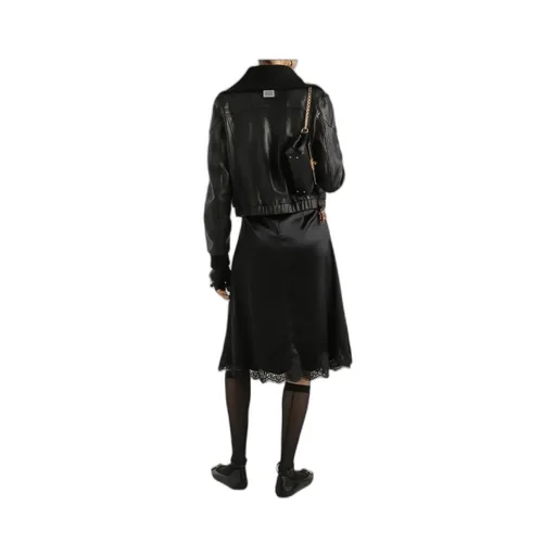 Bomber-Style Leather Jacket