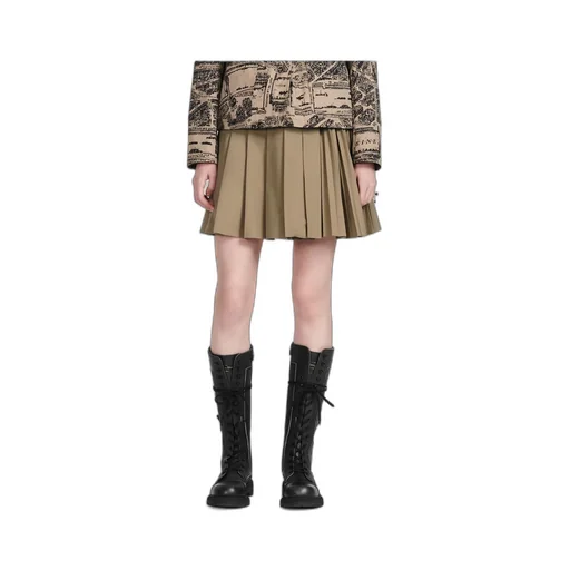 Pleated Short Skirt