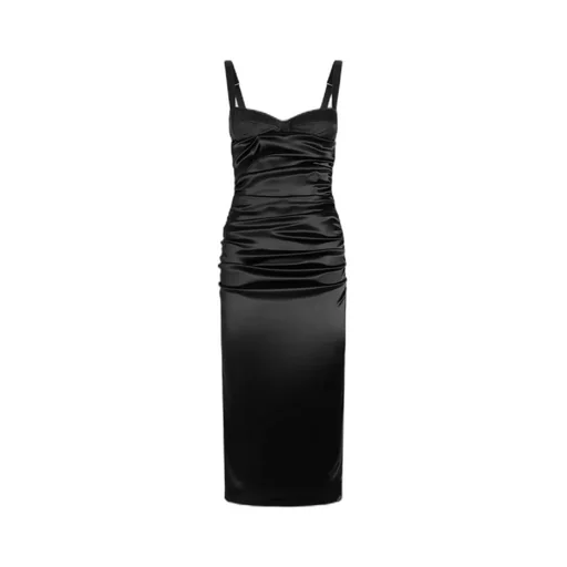 Ruched Satin Dress