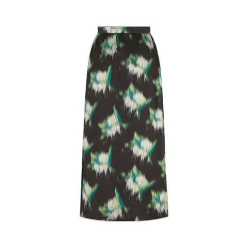 Mid-Length Straight-Cut Skirt