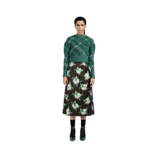 Mid-Length Straight-Cut Skirt