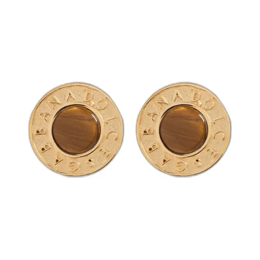Logo-Engraved Stud Earrings