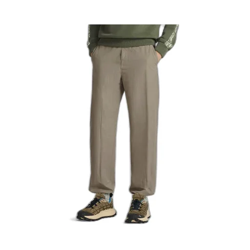 Logo Patch Belted-Waist Trousers