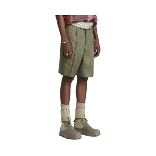 Bermuda Shorts With Turned-Down Waistband