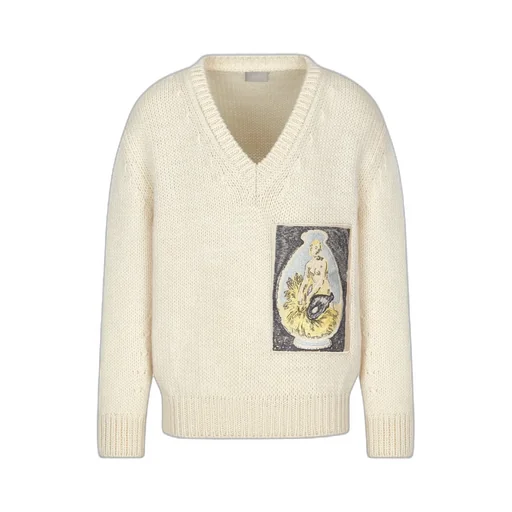 V-Neck Long-Sleeved Jumper