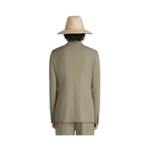 Double-Breasted Buttoned Blazer