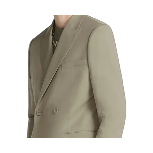 Double-Breasted Buttoned Blazer
