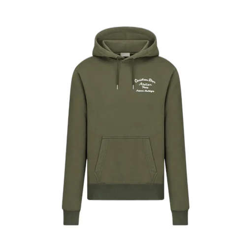 Logo Embroidered Drawstring Hoodie