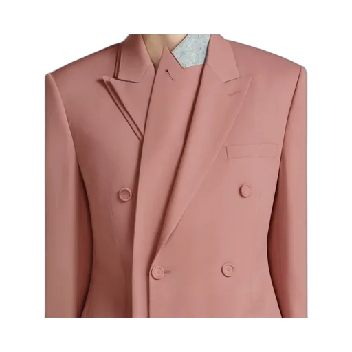 Detachable Cuff Double Breasted Blazer