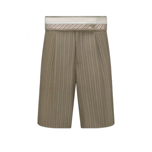 Bermuda Shorts With Turned-Down Waistband