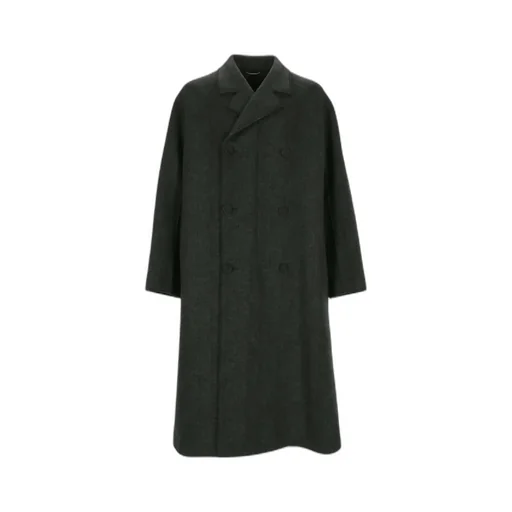 Double-Breasted Long-Sleeved Coat