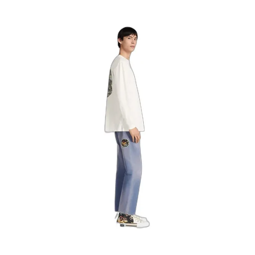 Logo Patch Straight-Leg Jeans