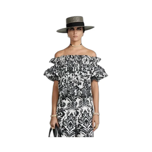 All-Over Printed Off-Shoulder Top