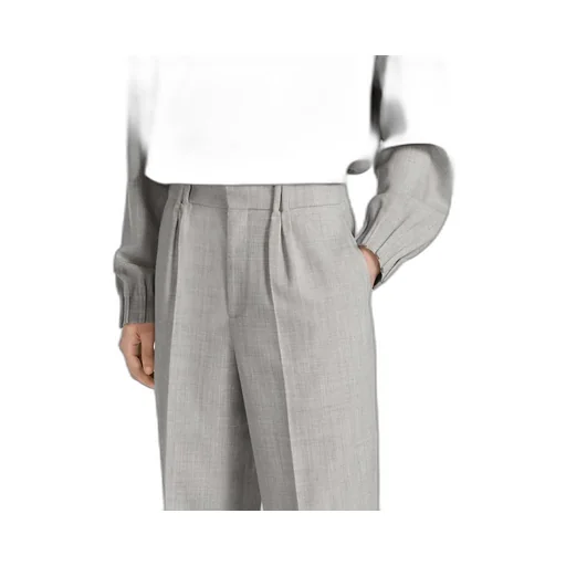 Straight Leg Pleated Pants
