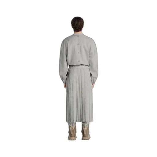 Belted Pleated Skirt