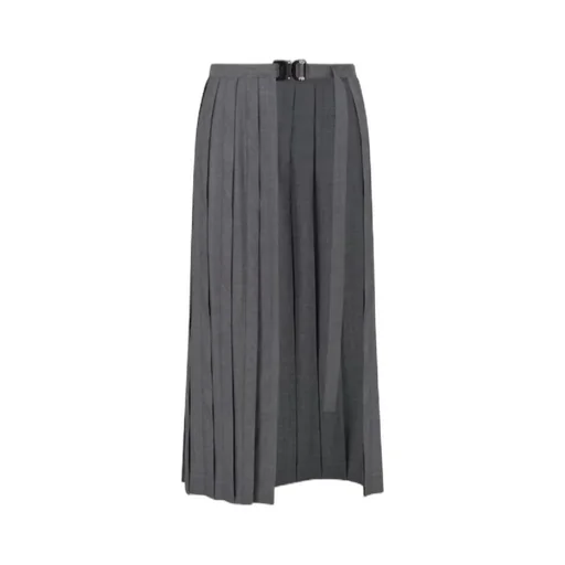 Belted Pleated Skirt
