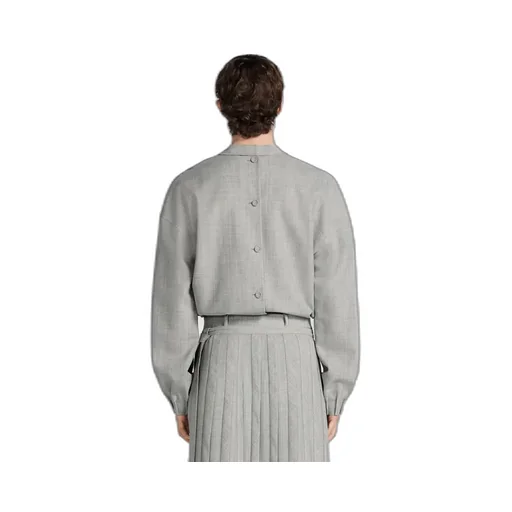 Button Detailed Crewneck Top