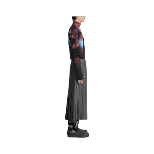 Belted Pleated Skirt