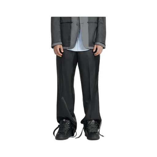Button Detailed Straight Leg Pants