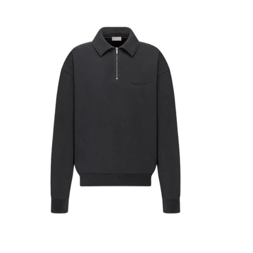 Half-Zipped Long-Sleeved Sweatshirt