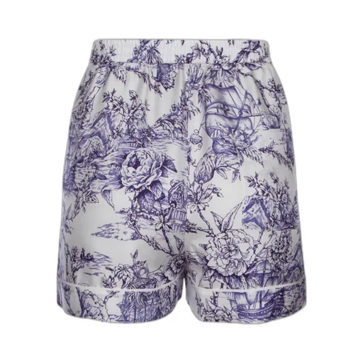 Printed Silk Shorts